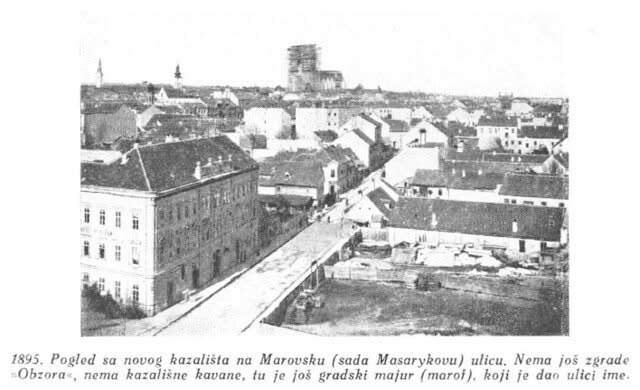 Marovska ulica (današnja Masarykova) 1895. godine